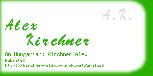 alex kirchner business card